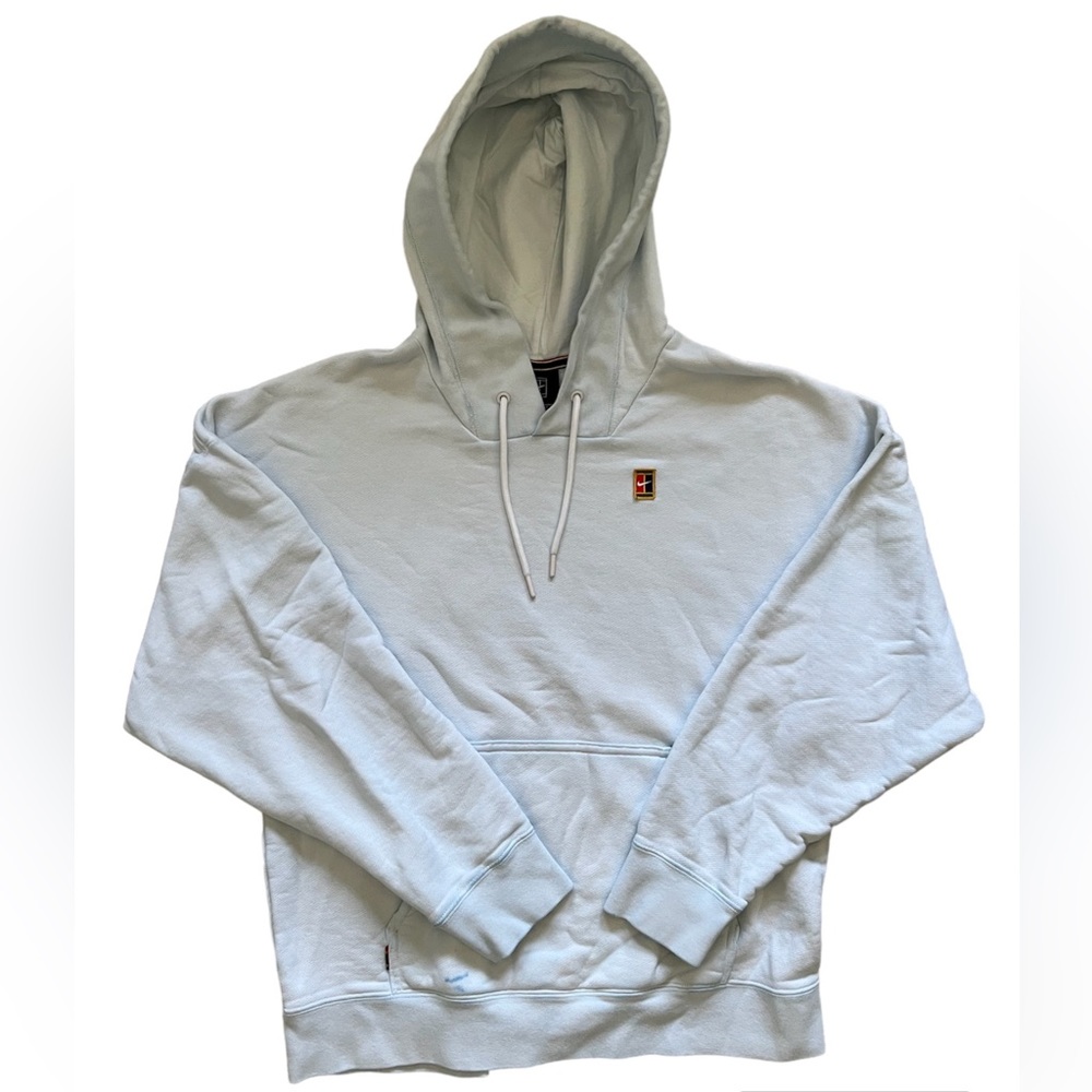 Mens Light Blue Tie Dyed Nike Hoodie